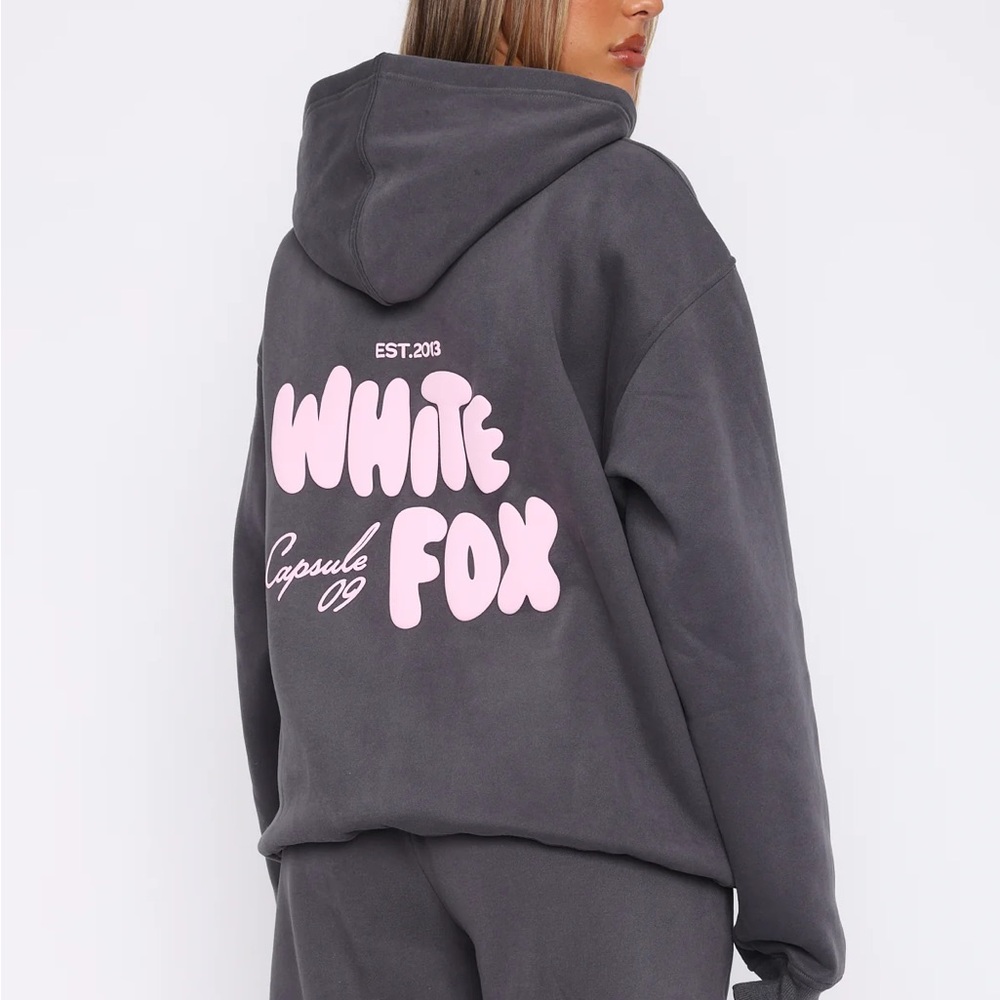 Women's Gray Hoodie with Pink Accents